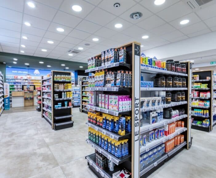 Agencement pharmacie – Grande Pharmacie des Halles | Jean Rolland
